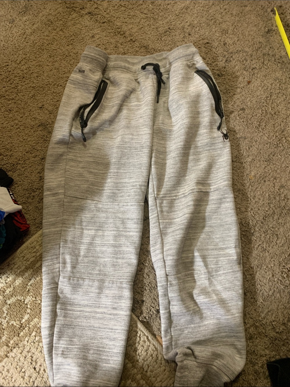 Kids Heather Gray Jogger Sweatpants with Zipper Pockets